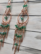 Green Chandelier Earrings