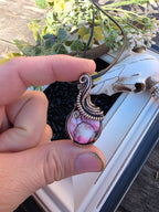Rose Dhalia Turquoise Pendant - Unique Artisan