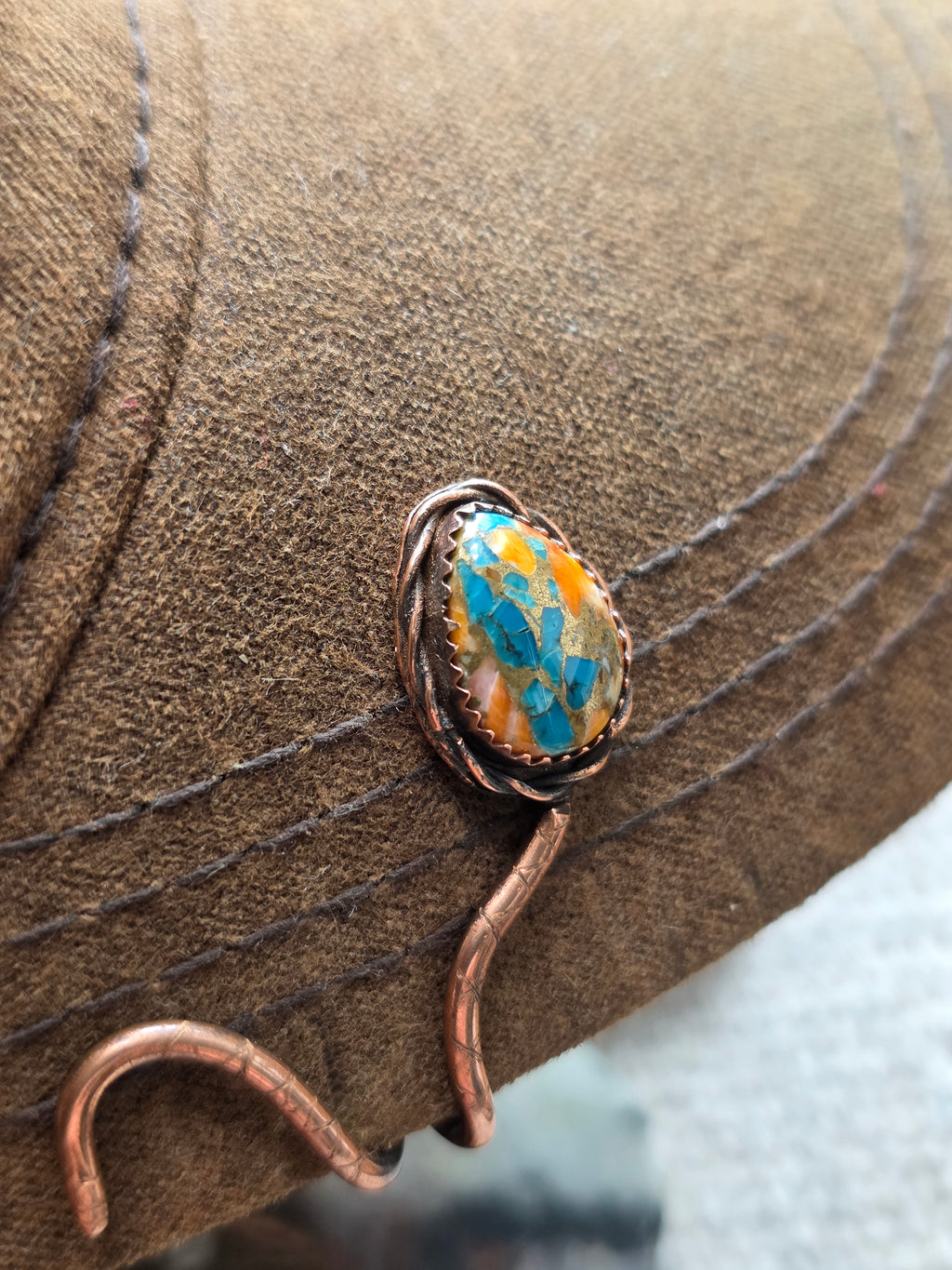Turquoise Spiny Oyster Hat Clip