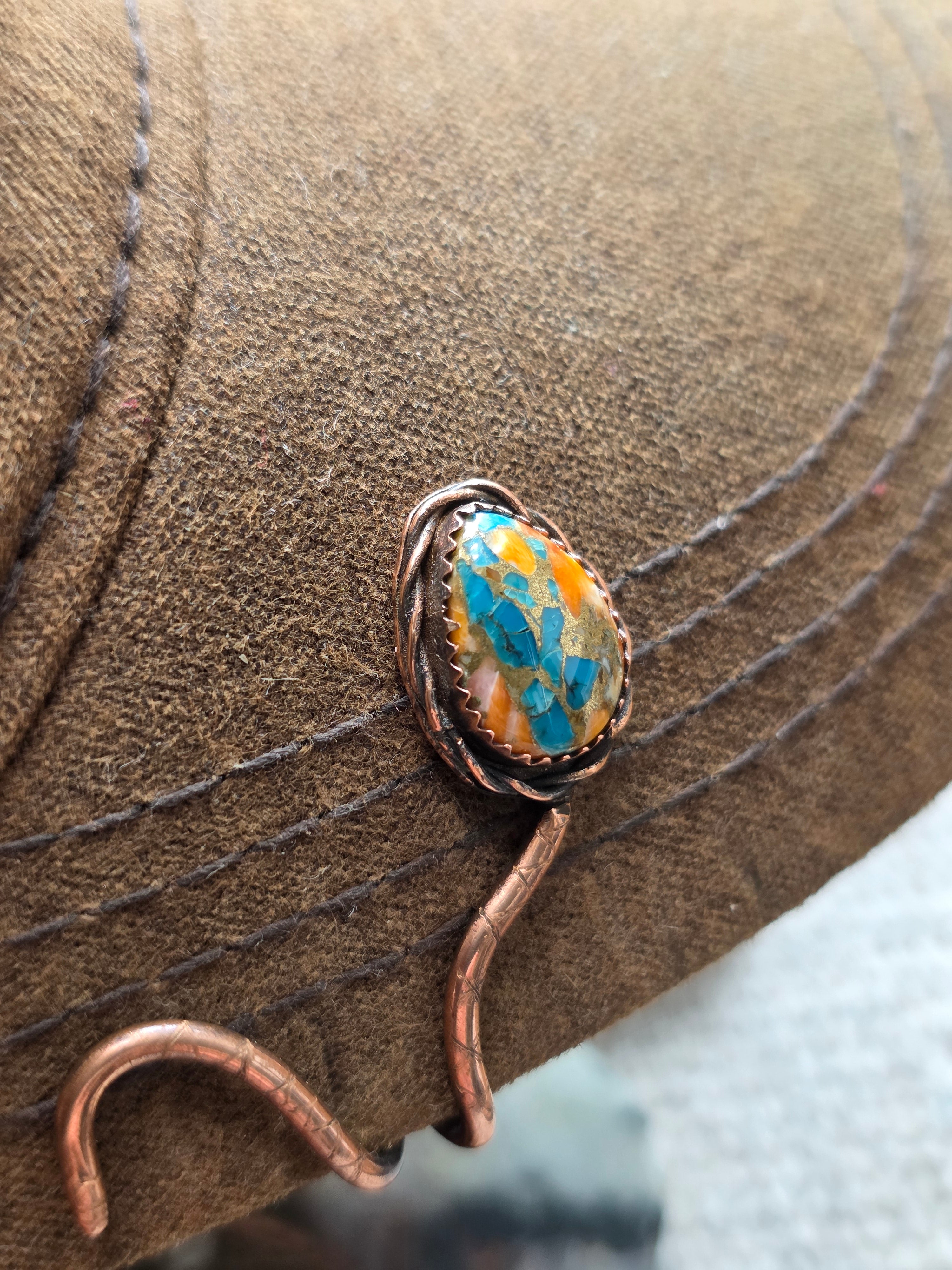 Turquoise Spiny Oyster Hat Clip