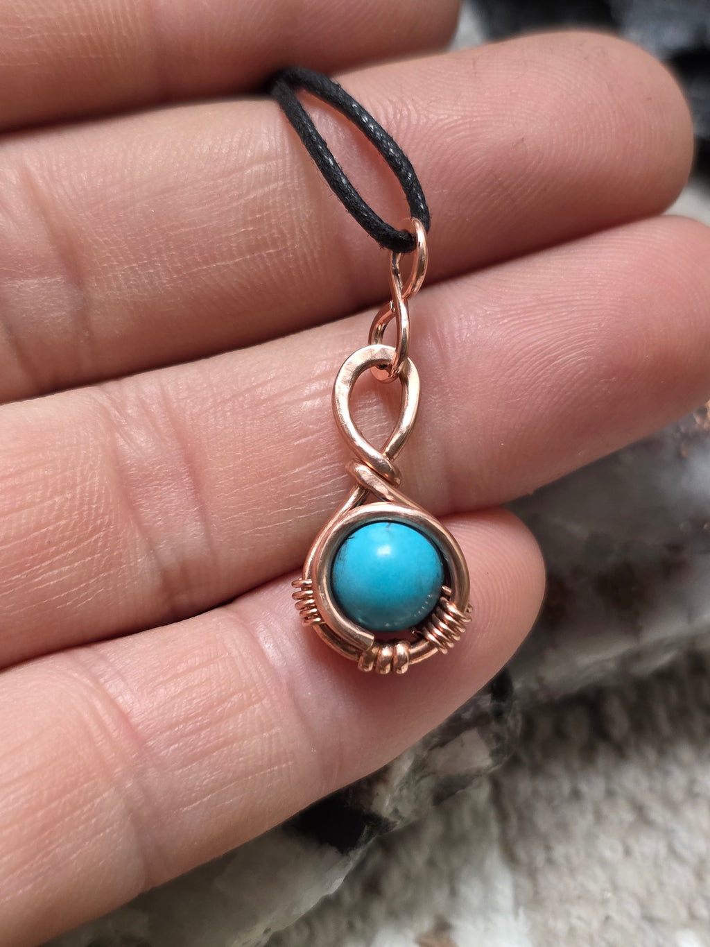 "Orbit" Turquoise Pendant