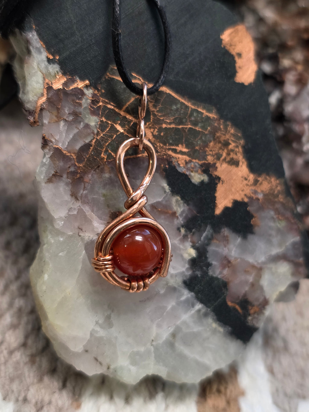"Orbit" Carnelian Pendant