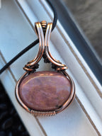 Rhodonite wrapped Copper