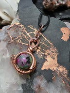 "Orbit" Ruby Zoisite Pendant