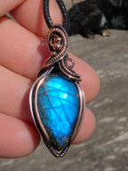 Blue Flash Labradorite in Copper