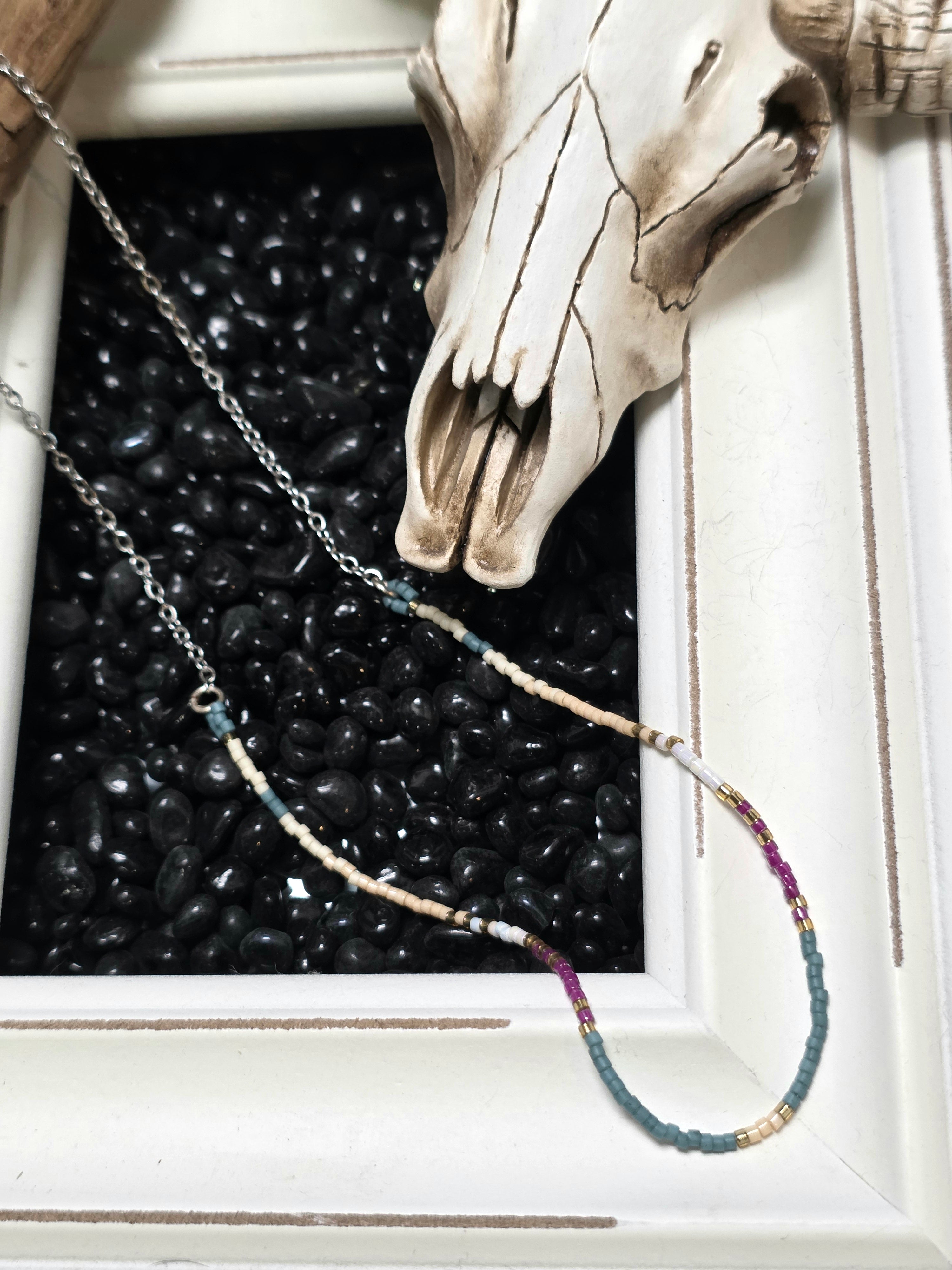 Layering Seed Bead Necklace - Minimalist Elegance