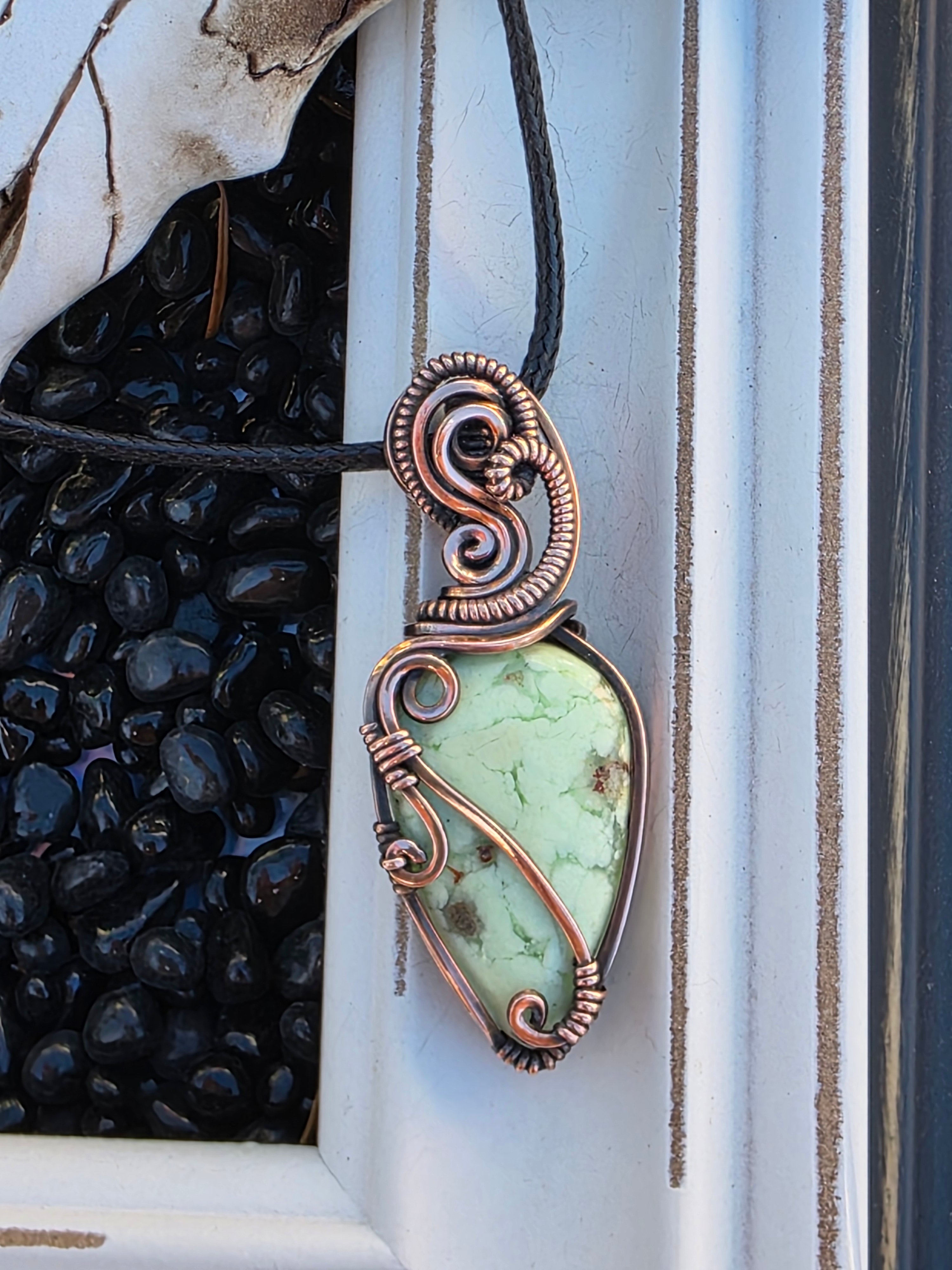 Lemon Chrysoprase in Copper