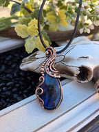Blue Labradorite Copper Pendant
