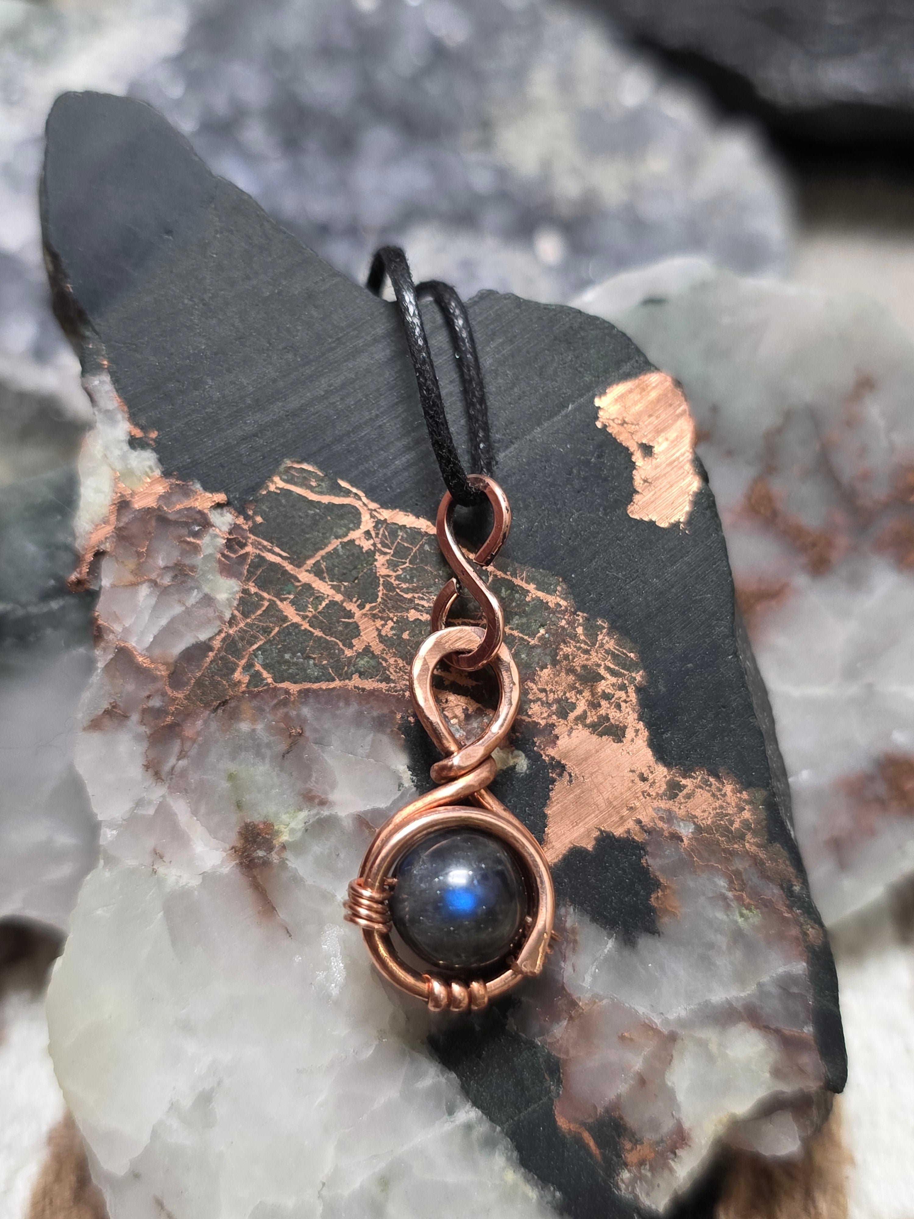 "Orbit" Blue Labradorite Pendant