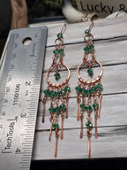 Green Chandelier Earrings