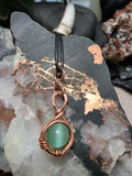 "Orbit" Aqua Cats Eye Pendant