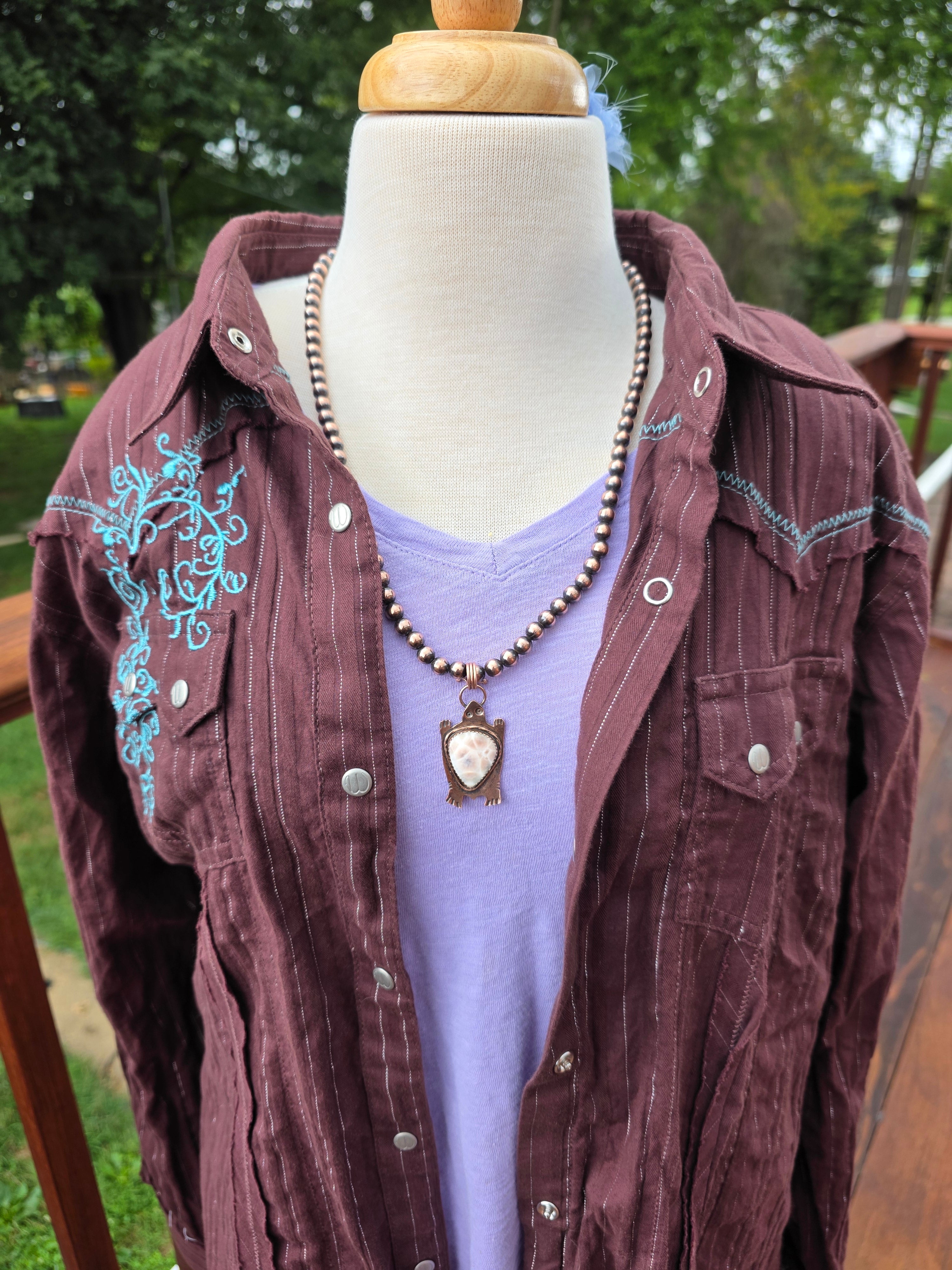 Handmade Copper Turtle| Thompsonite