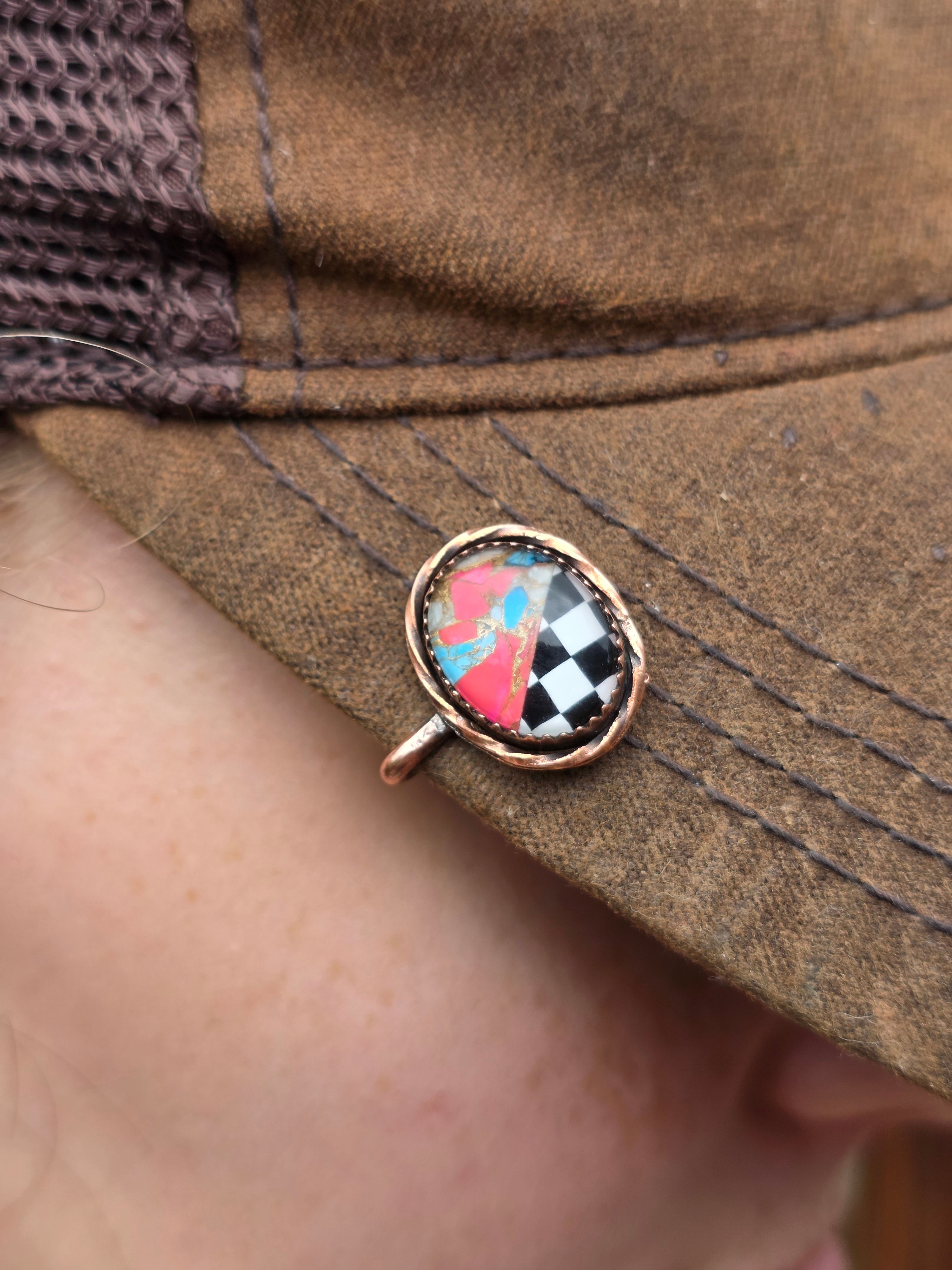 Copper Hat Clip- Onyx-Opal-Cotton Candy Mojave