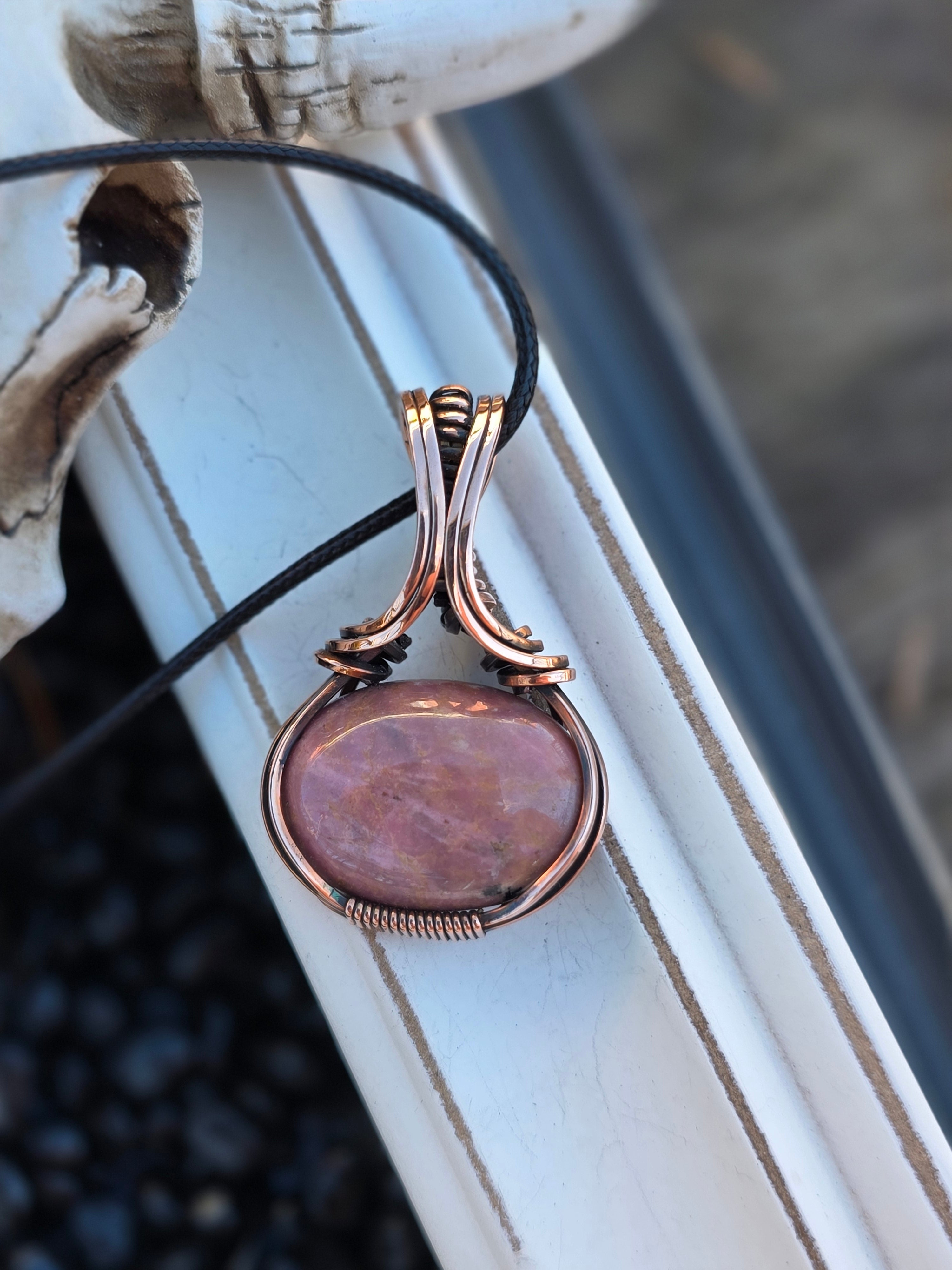 Rhodonite wrapped Copper
