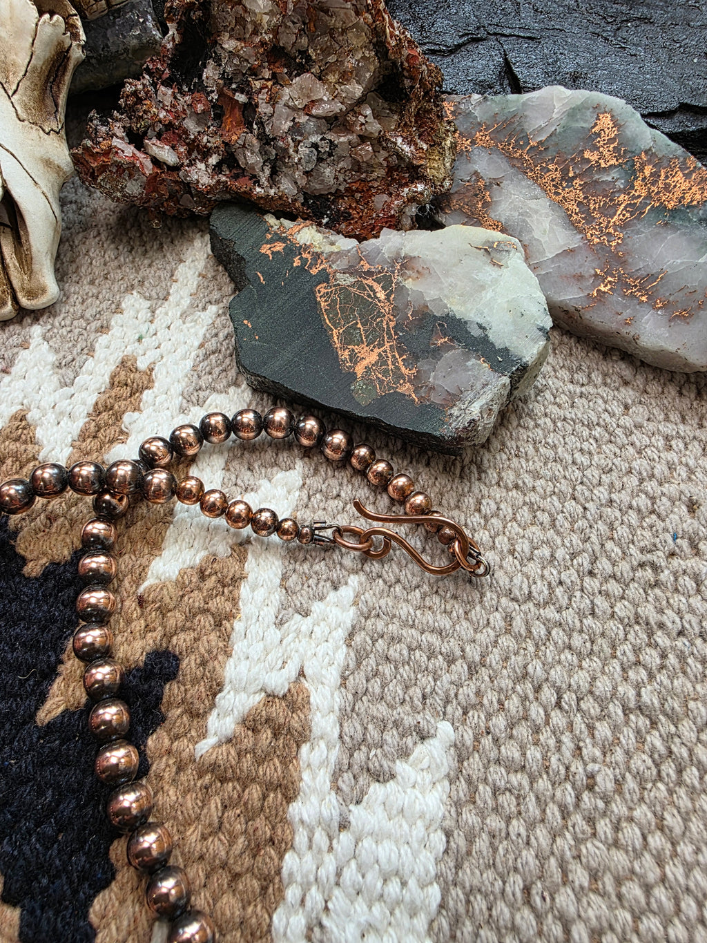21" Copper 6mm Beaded