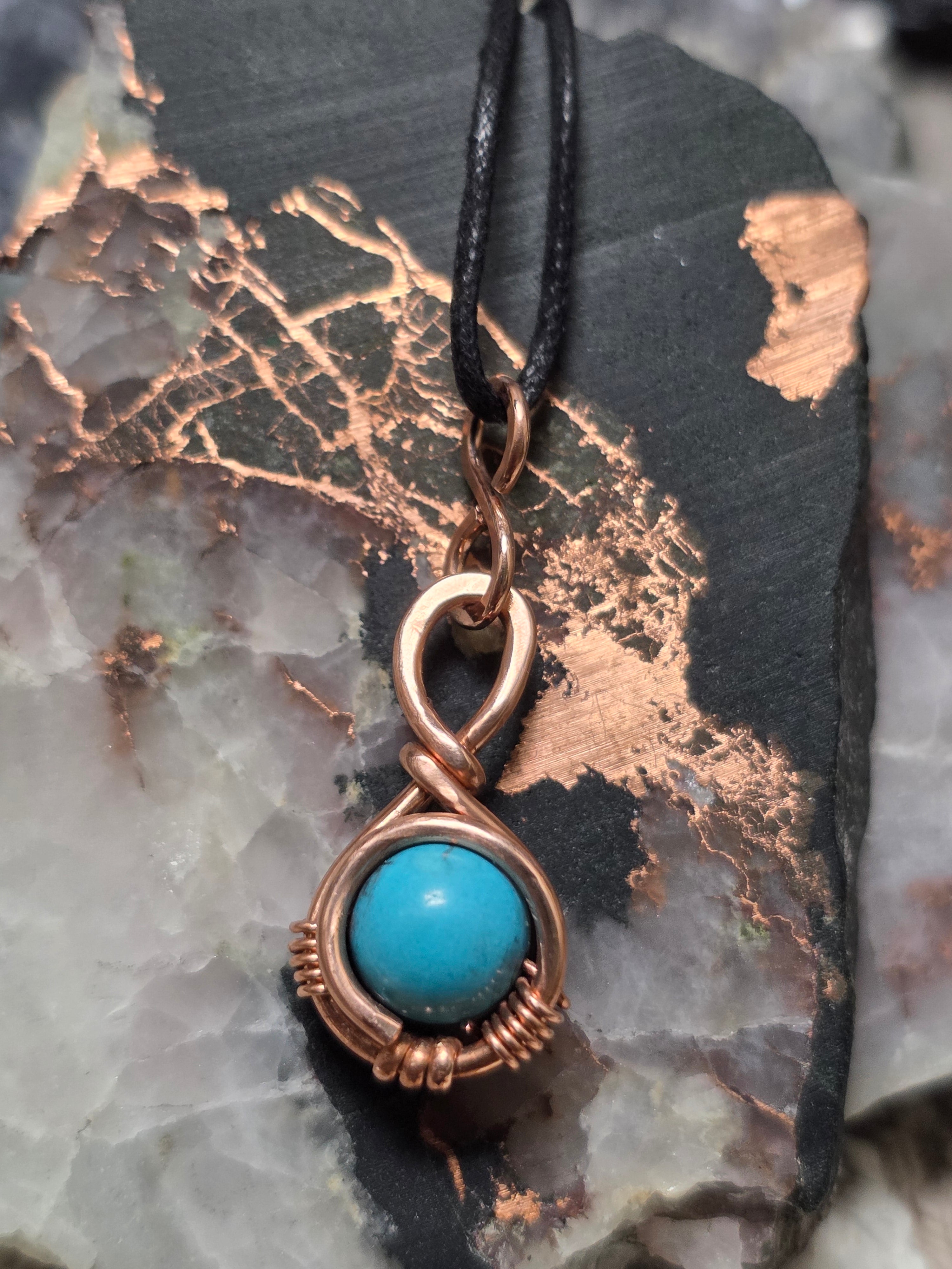 "Orbit" Turquoise Pendant