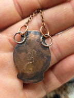 Copper Buffalo Nickel Necklace – Southwest Coin Pendant with Spiny Oyster – 18 Inch