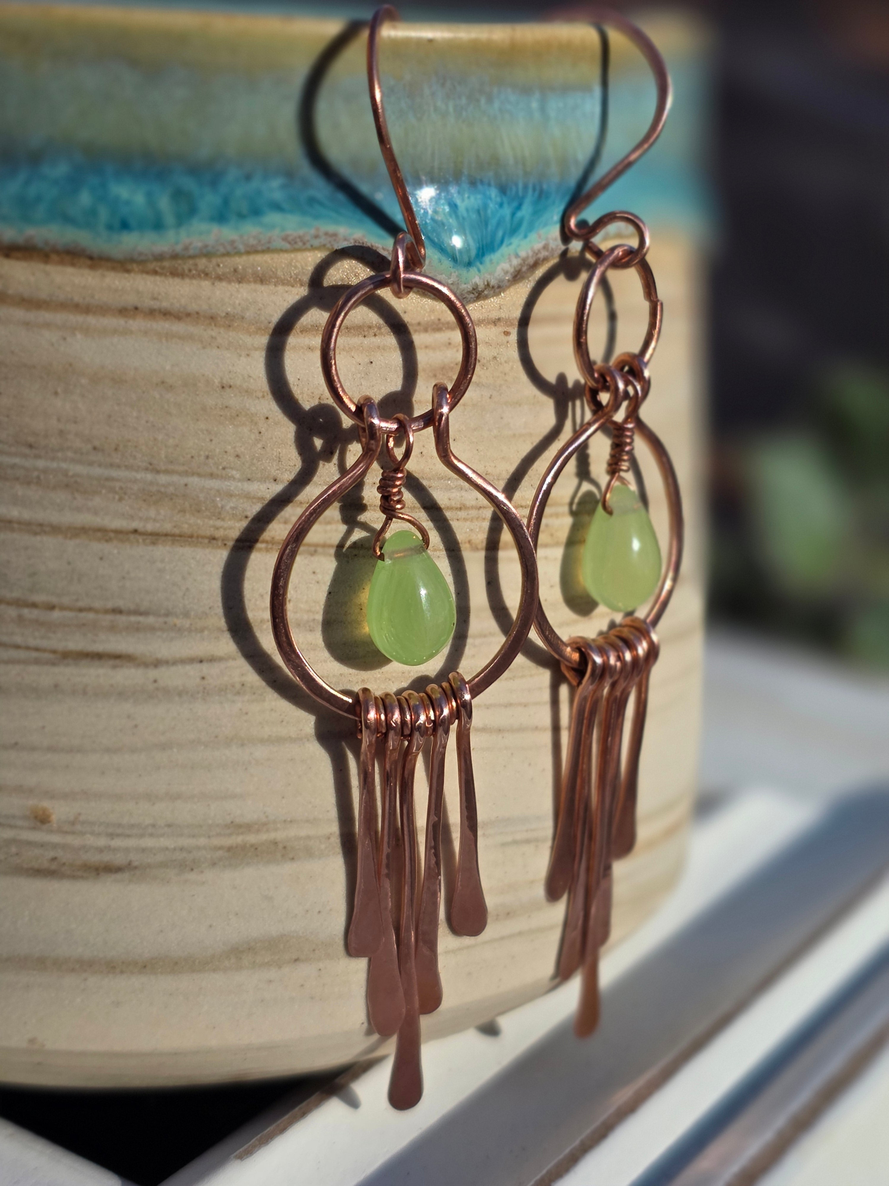Copper Dangle Earrings