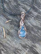 Moss Agate Copper Pendant