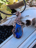 Blue Labradorite Copper Pendant