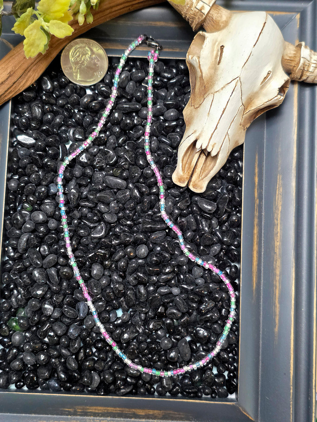 Rainbow Seed Bead Necklace & Bracelet Wrap