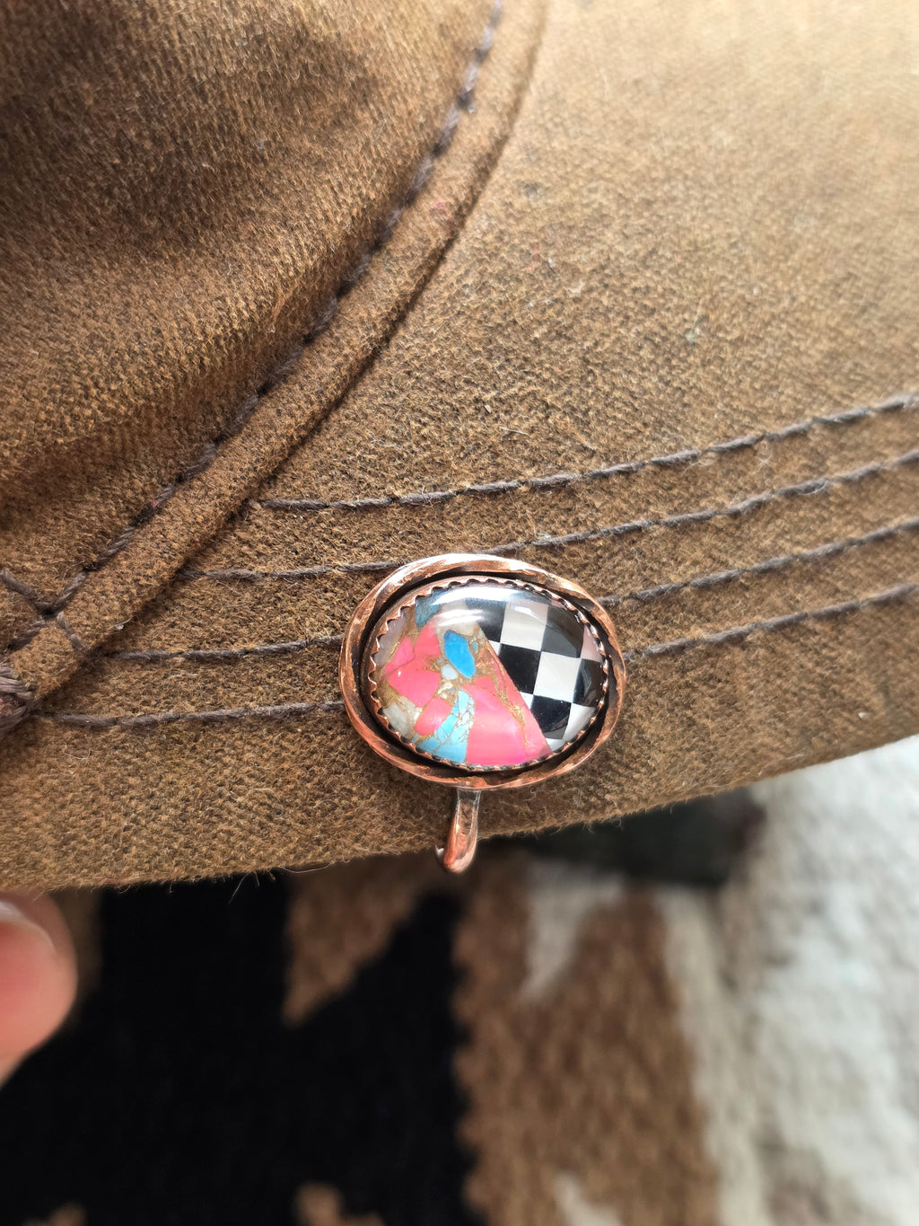 Copper Hat Clip- Onyx-Opal-Cotton Candy Mojave