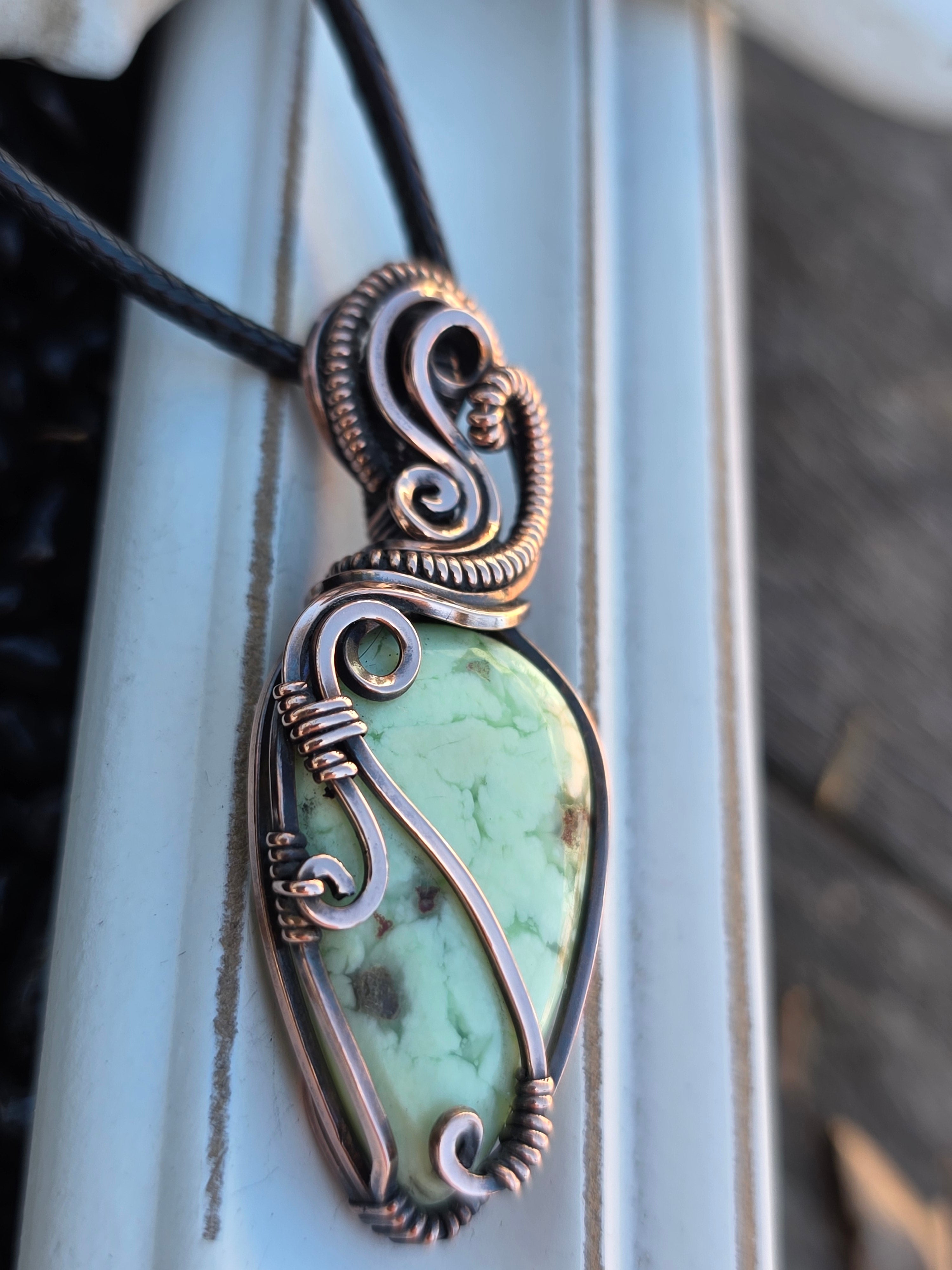 Lemon Chrysoprase in Copper