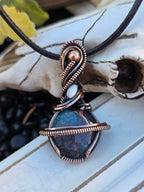 Handpainted Aurora Glass Pendant -