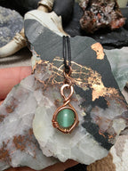 "Orbit" Aqua Cats Eye Pendant