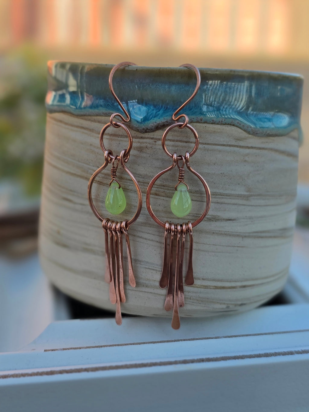 Copper Dangle Earrings