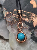 "Orbit" Turquoise Pendant