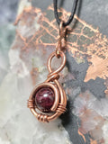 "Orbit" Garnet Pendant