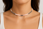 Pink Conch and Sterling Choker